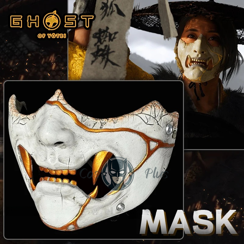 Anime Cosplay Costumes Female - Game Ghost of Yotei Atsu Mask