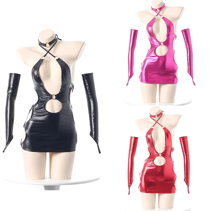 Anime Cosplay Dress For Women - Anime Tight Leather Dress Idol Girl