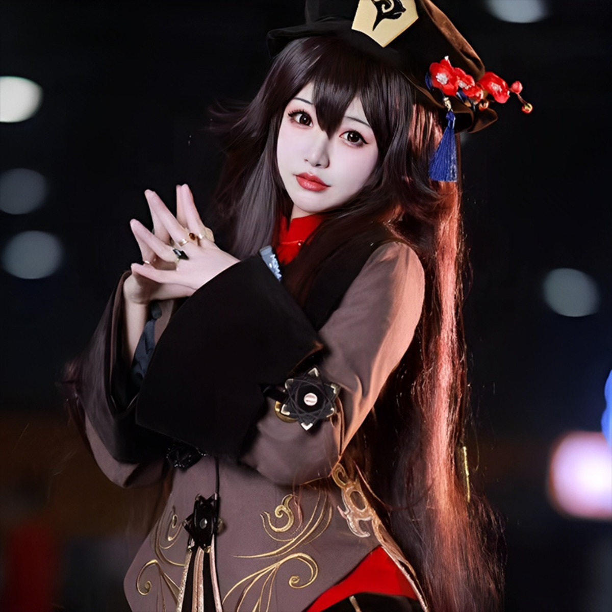 Anime Cosplay Duo - Genshin Impact Hu Tao Cosplay Wig,