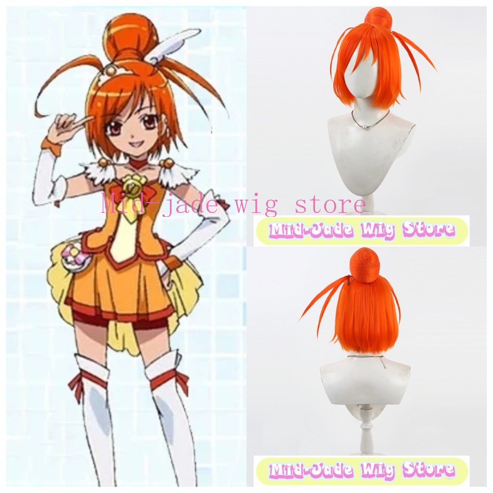 Anime Cosplay Orange Hair - Smile PreCure Akane Hino Cosplay Wig