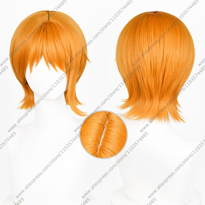 Anime Cosplay Orange Hair - Anime Nami Cosplay Wigs 30cm Orange