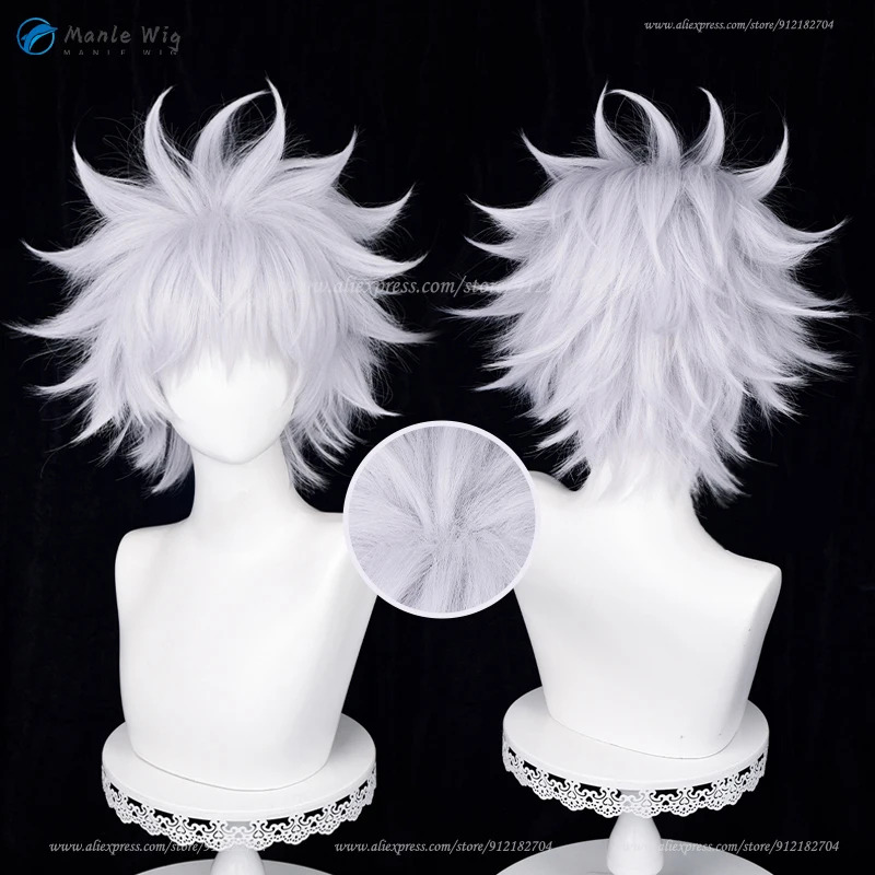 Cosplay Anime Killua Zoldyck - Type 2 /Silver White Zoldyck Cosplay