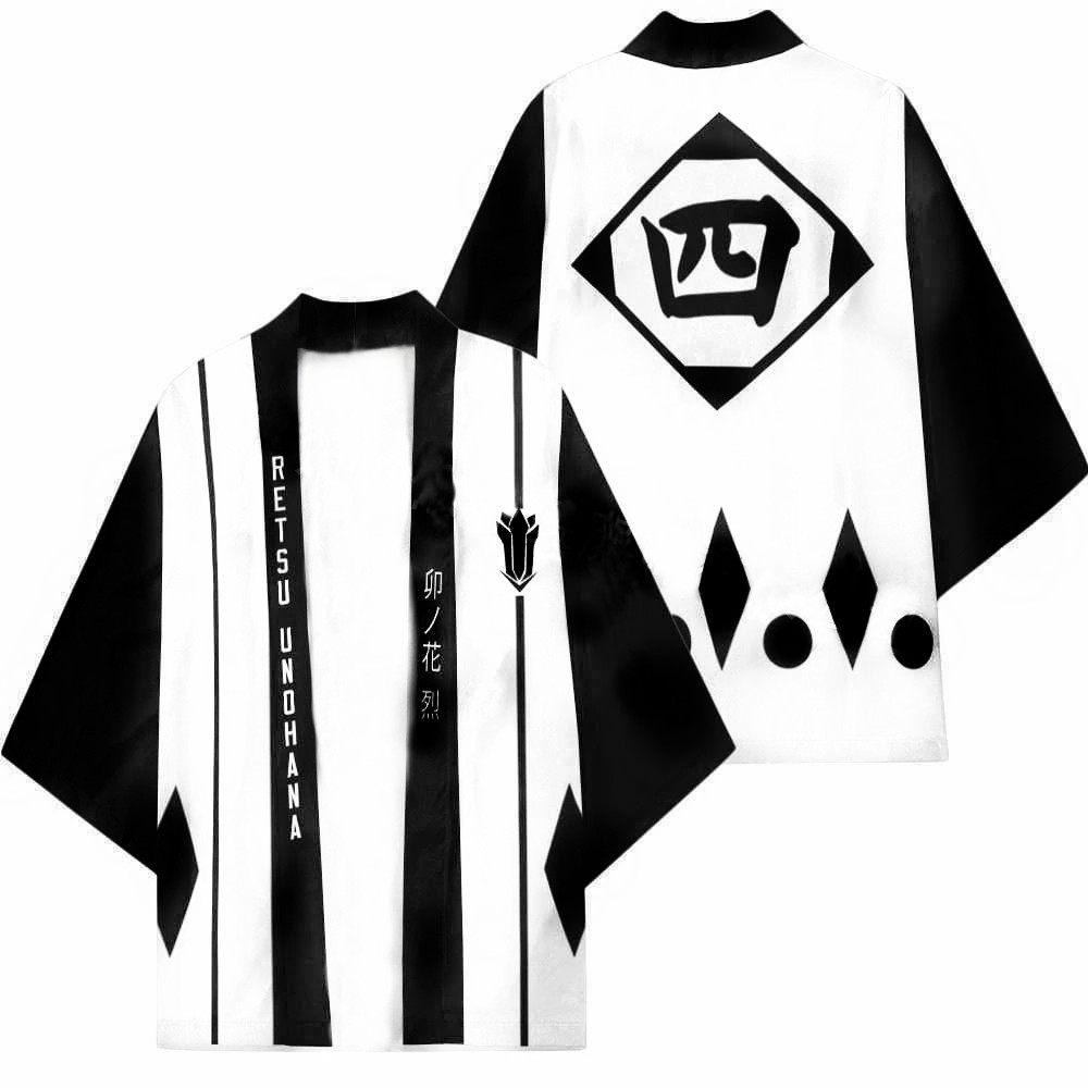 Print Japanese Harajuku Kimono - Bleach Captain Coat 评论和价格
