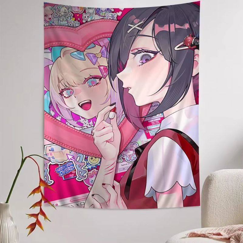 VIKAMA Pink Anime Girl Tapestr - Anime Cosplay Girl Photo 评论和价格