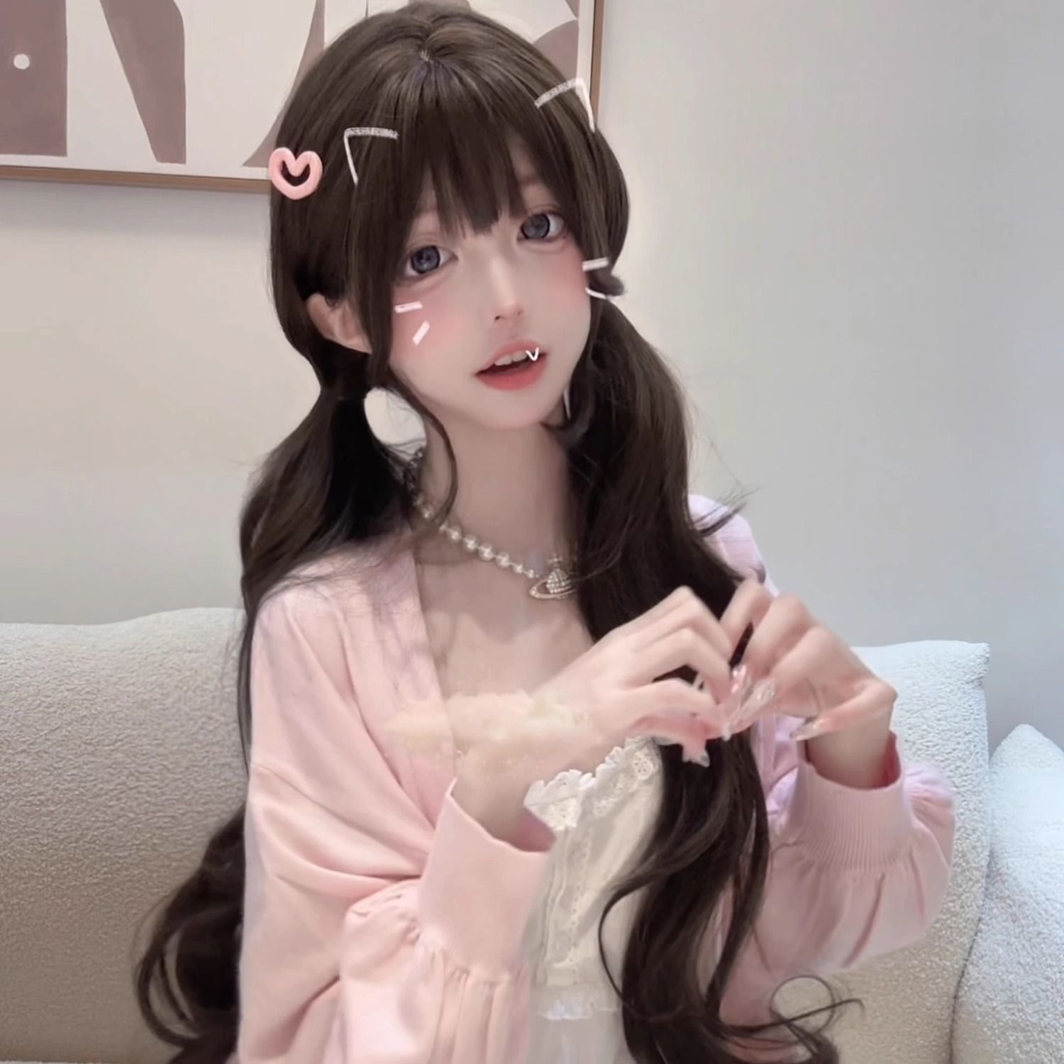 75cm Synthetic Long Wavy Lolit - Anime Cosplay Girl Photo 评论和价格