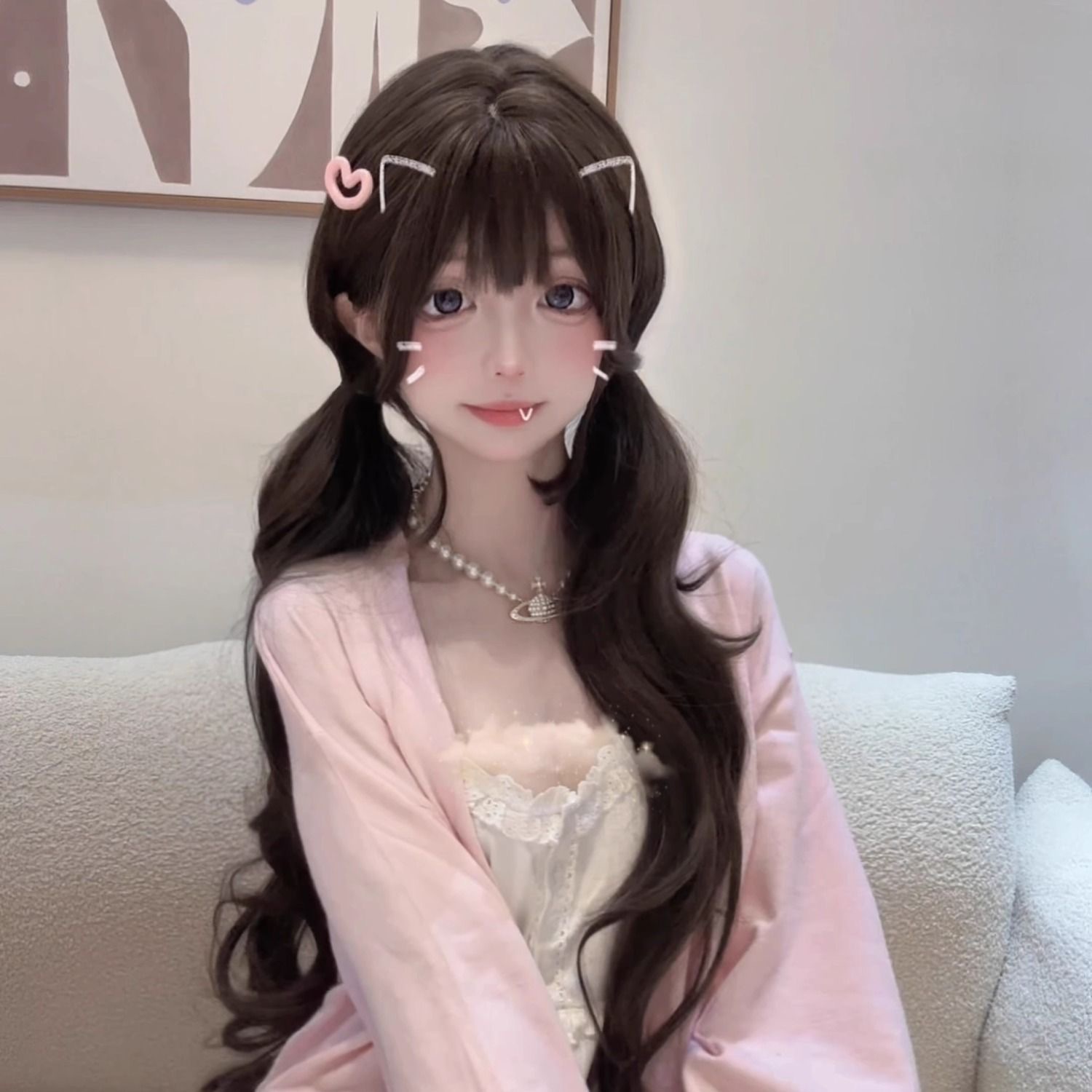 75cm Synthetic Long Wavy Lolit - Anime Cosplay Girl Photo 评论和价格