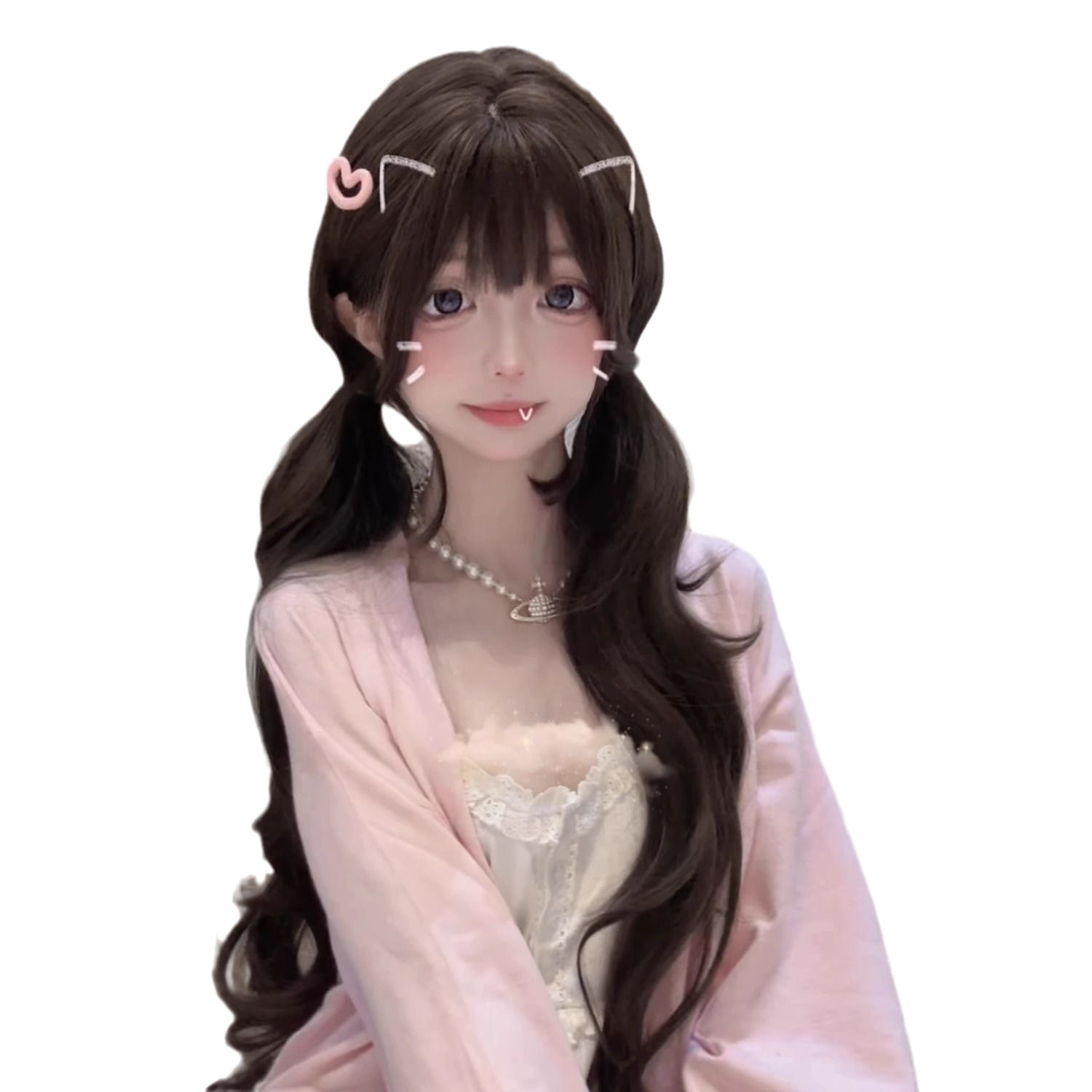 75cm Synthetic Long Wavy Lolit - Anime Cosplay Girl Photo 评论和价格