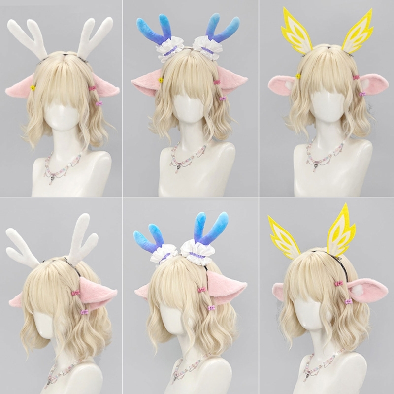 Flexible Furry Plush Deer Ear  - Anime Cosplay Girl Photo 评论和价格