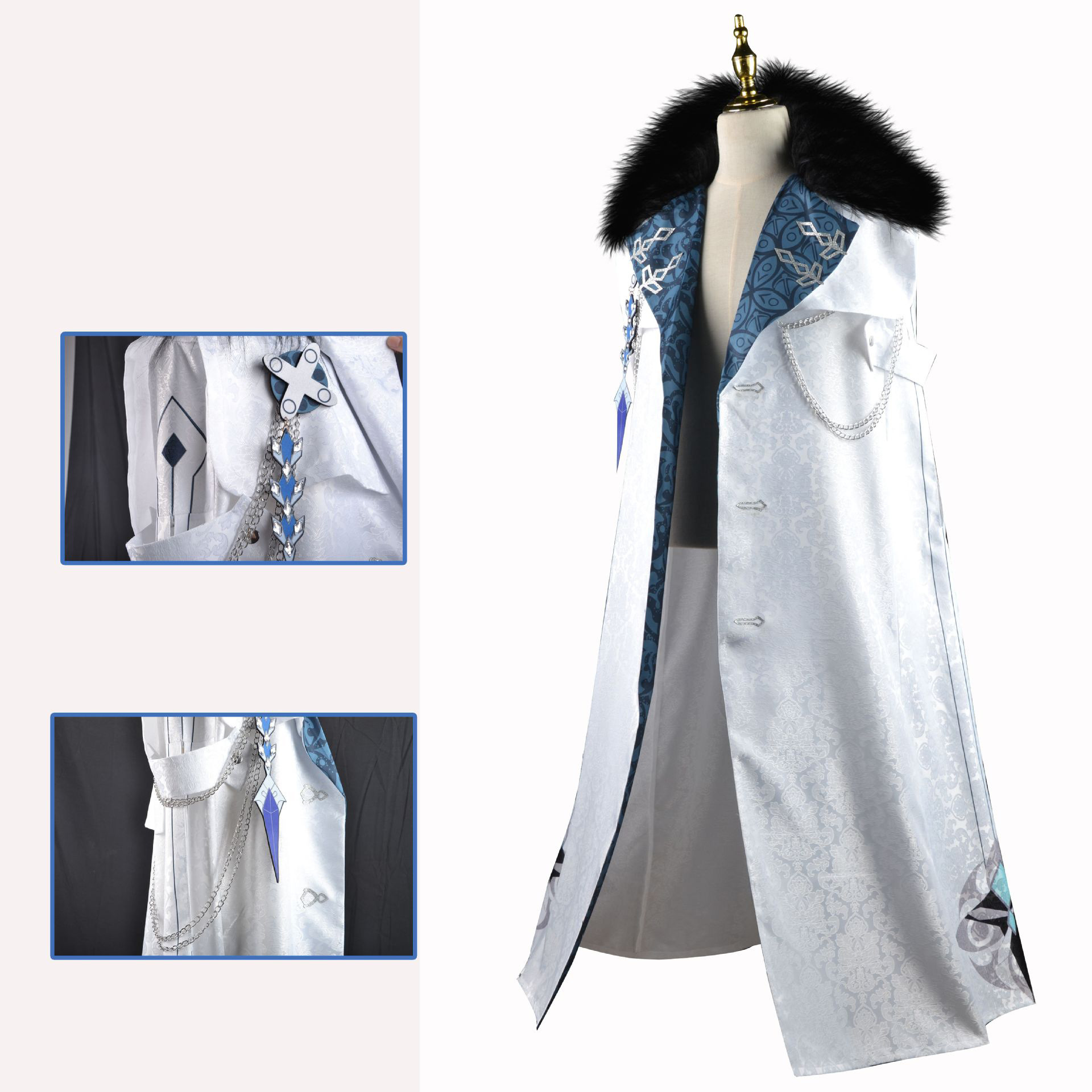 Fatui Harbinger Cosplay Costum - Bleach Captain Coat 评论和价格