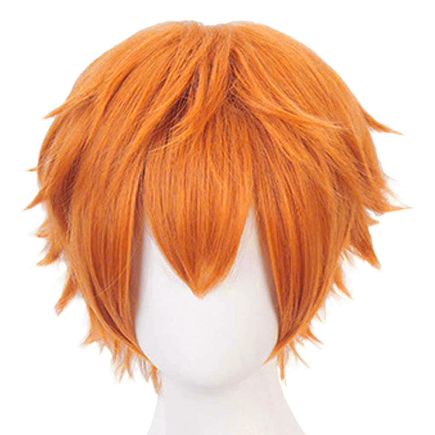 Short Orange Wig for Men Orang - Anime Cosplay Orange Hair 评论和价格
