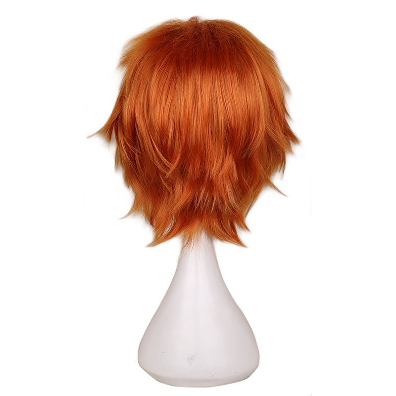 Short Orange Wig for Men Women - Anime Cosplay Orange Hair 评论和价格