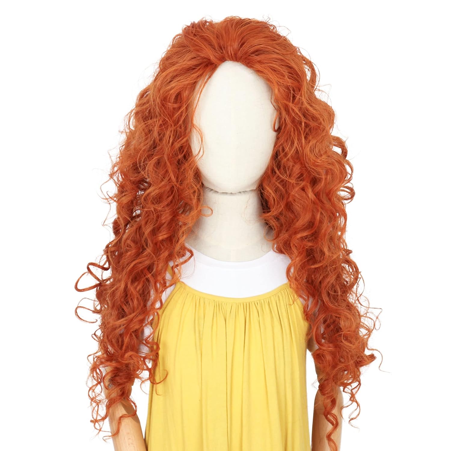 Long Orange Curly Hair Cosplay - Anime Cosplay Orange Hair 评论和价格