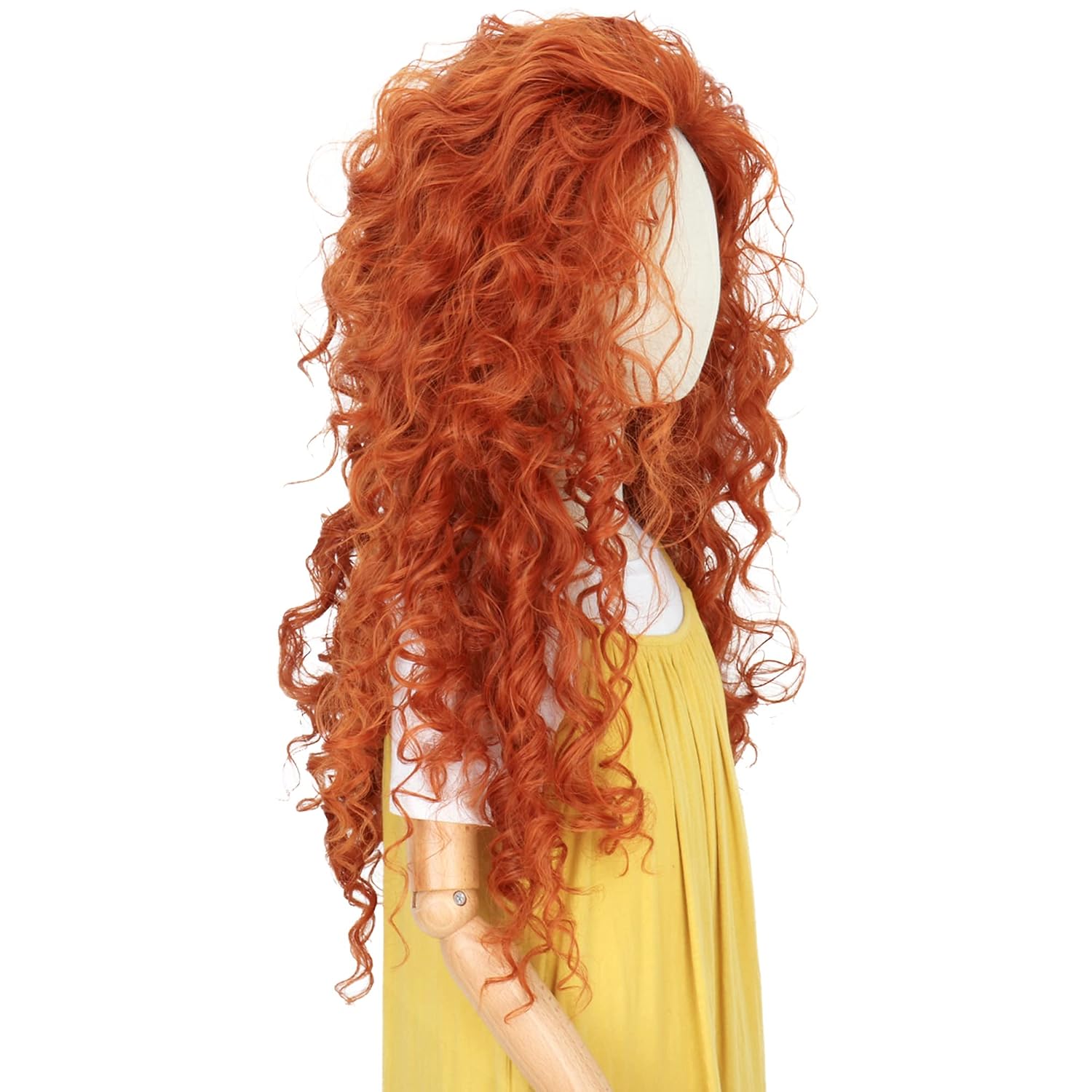 Long Orange Curly Hair Cosplay - Anime Cosplay Orange Hair 评论和价格