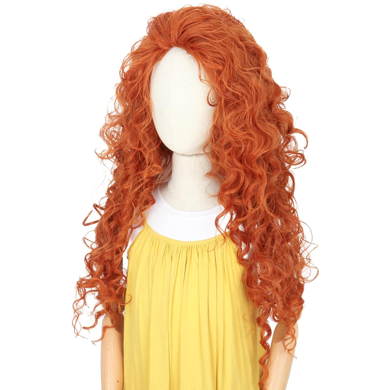 Long Orange Curly Hair Cosplay - Anime Cosplay Orange Hair 评论和价格