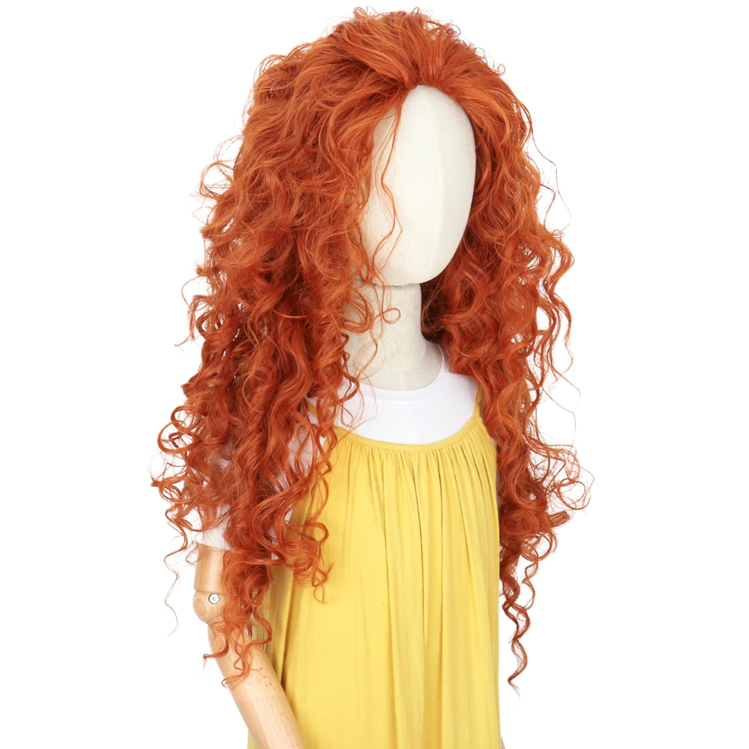 Long Orange Curly Hair Cosplay - Anime Cosplay Orange Hair 评论和价格