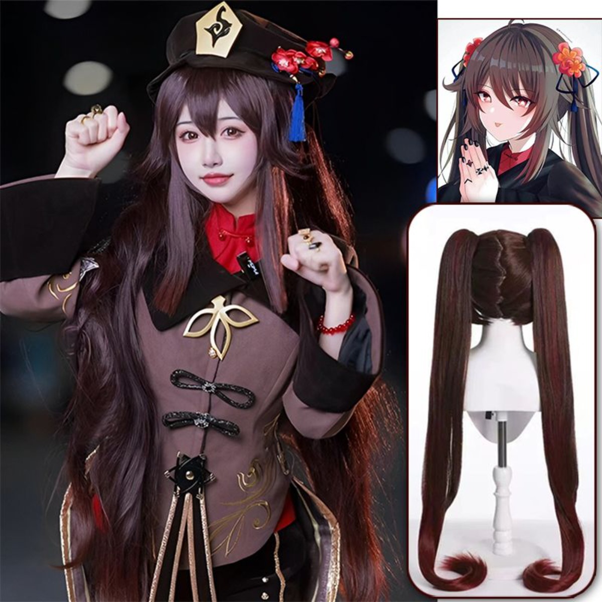 Genshin Impact Hu Tao Cosplay  - Anime Cosplay Duo 评论和价格